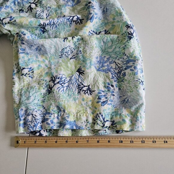 Northern Reflections Pants Womens XL Floral Cropped Wide Leg Pull On Linen Blend - Picture 8 of 16